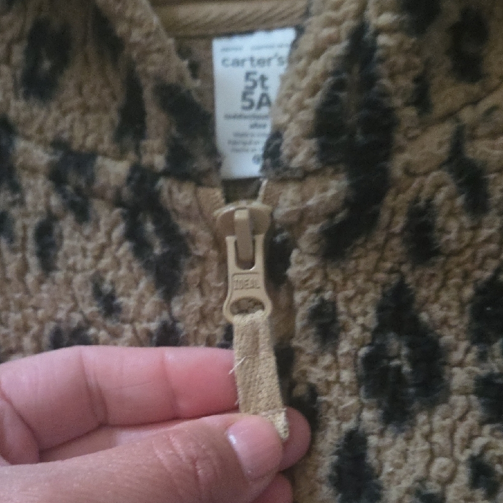 Carter's Girl's Leopard Hoodie - Picture 3 of 7